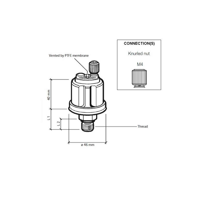 VDO Pressure sender 0-5 Bar